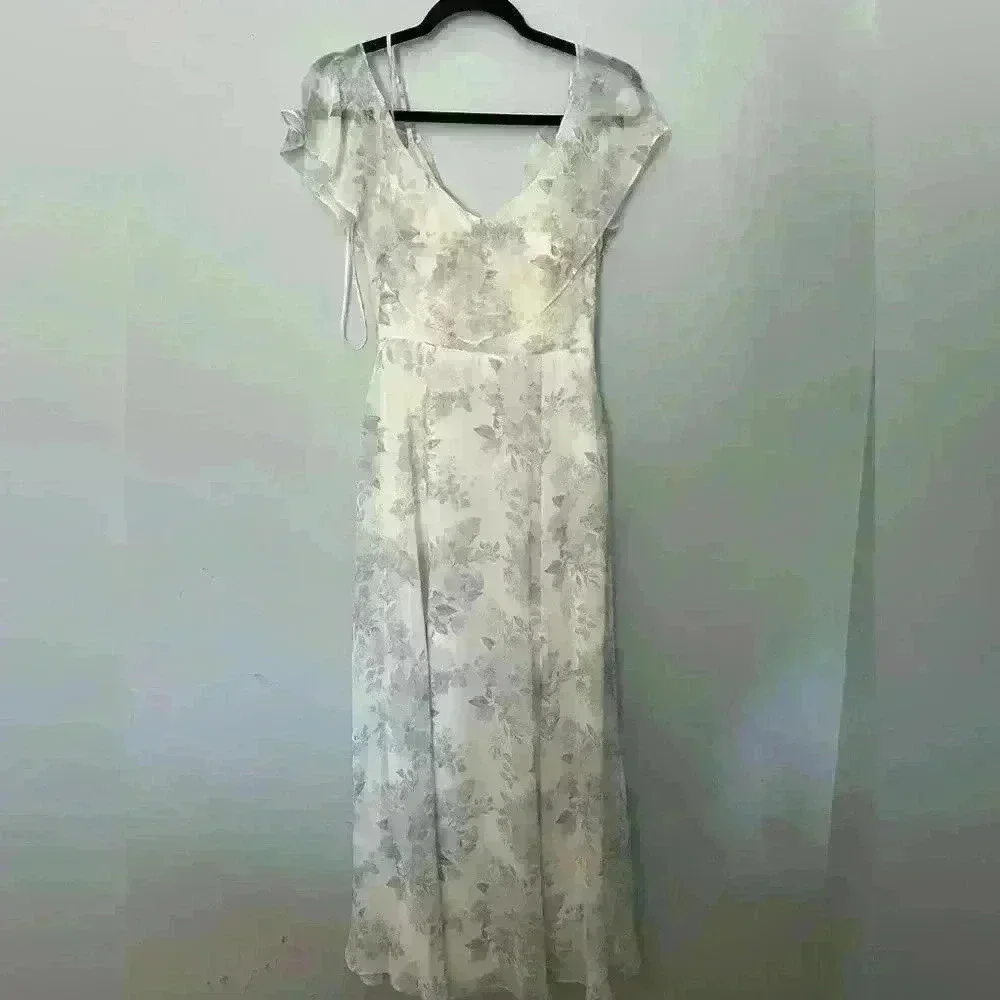Birdy Grey Sage Bouquet Jane Convertible Bridesmaid Dress Size XS